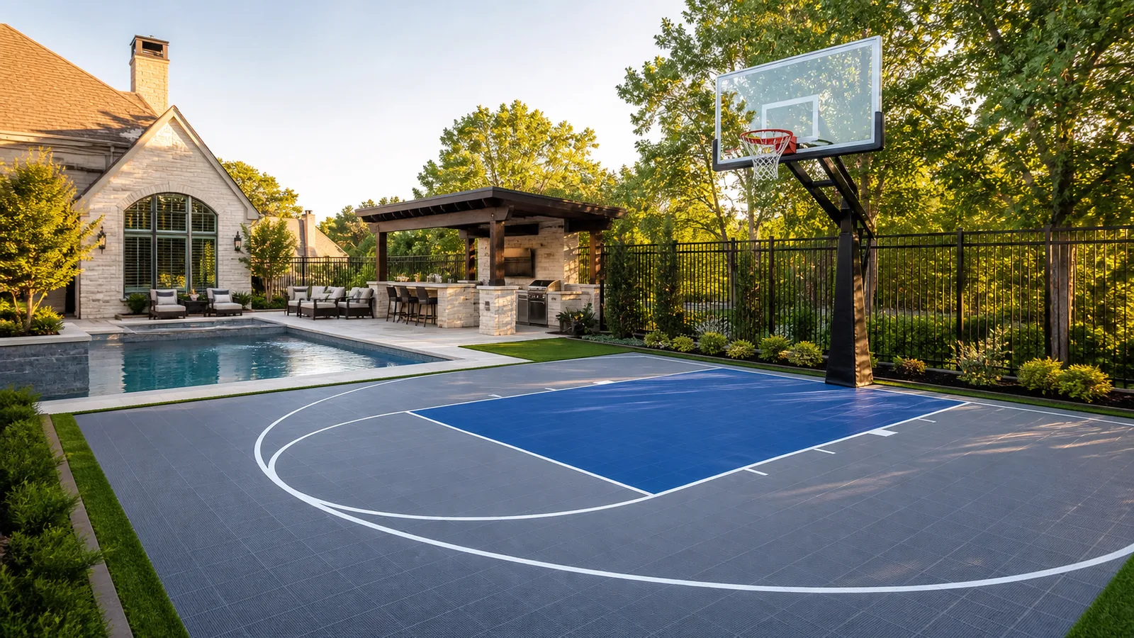 Basketball Court Installation example